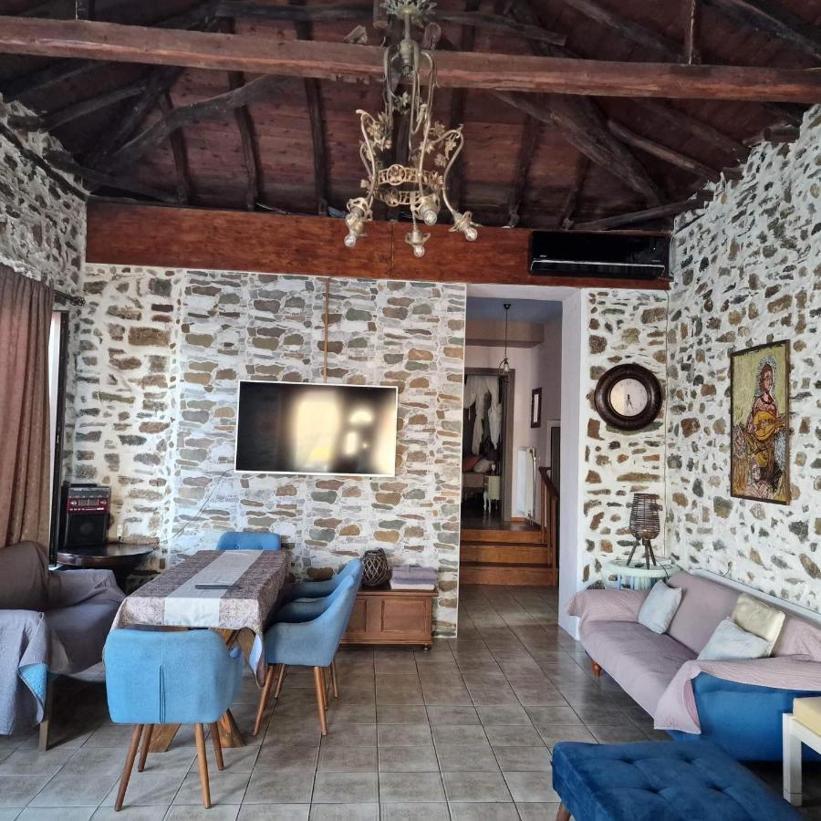 Stone Villa Inside Sea- Kids'Land Platanidia Exterior photo